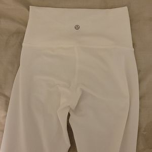 Size 4 Lululemon White leggings calf length